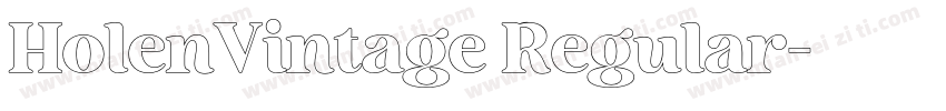 HolenVintage Regular字体转换